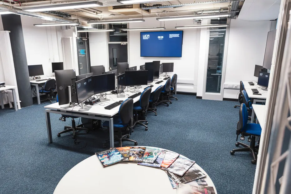 Interior of PC Studio & VR at UCA Farnham