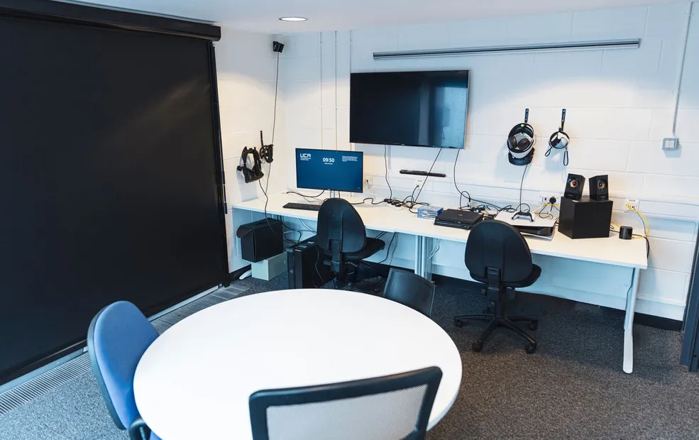 Interior of VR Studio at UCA Farnham