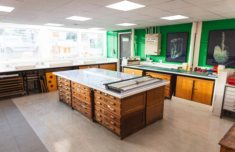 Interior of the Print Finishing Room