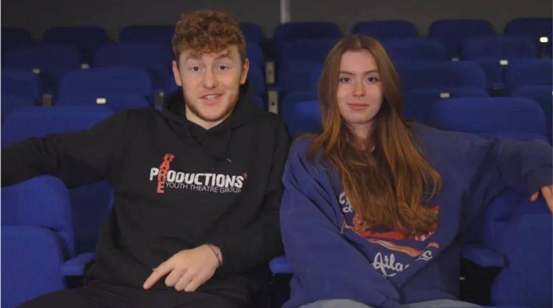Students sat in the cinema