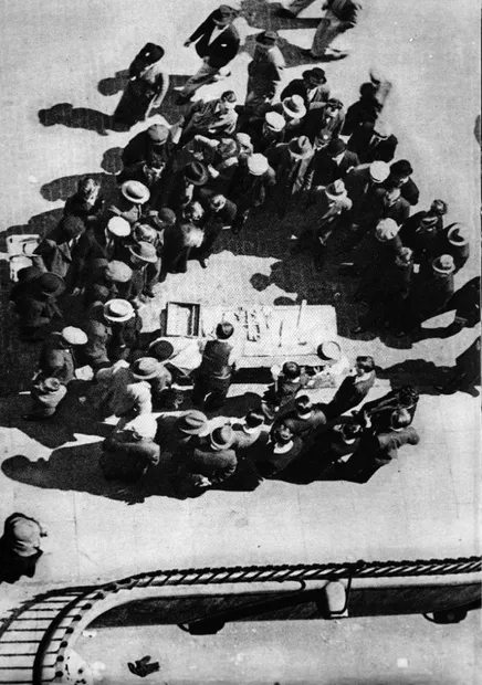 market stall from above