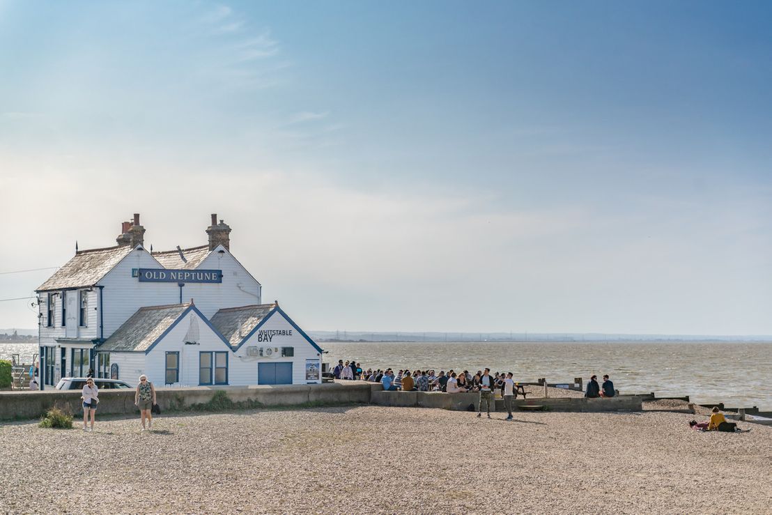 Old Neptune Pub at Whitstable coast