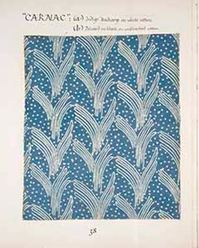 Page from Volume 1 of ‘Phyllis Barron 1890–1964 Dorothy Larcher 1884–1952: A record of their block-printed textiles’ compiled by Robin Tanner in the 1970s, showing the design ‘Butterfly’. © Crafts Study Centre (2001.1.a.38)