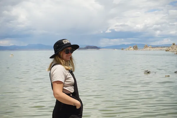 A picture of UCA graduate Becca Marsh on the beach