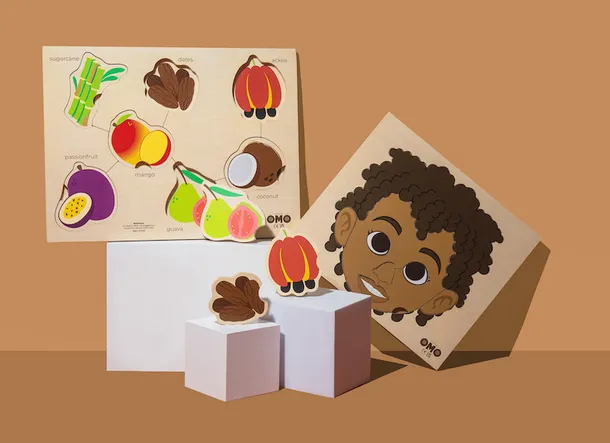 Image shows a selection of children's puzzles from the brand Little Omo