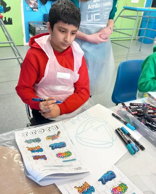 Young carer attending the Action for Carers X UCA workshop