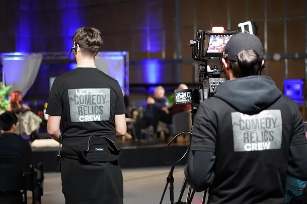 Comedy Relics. Produced by UCA Television Production students at Maidstone Studios