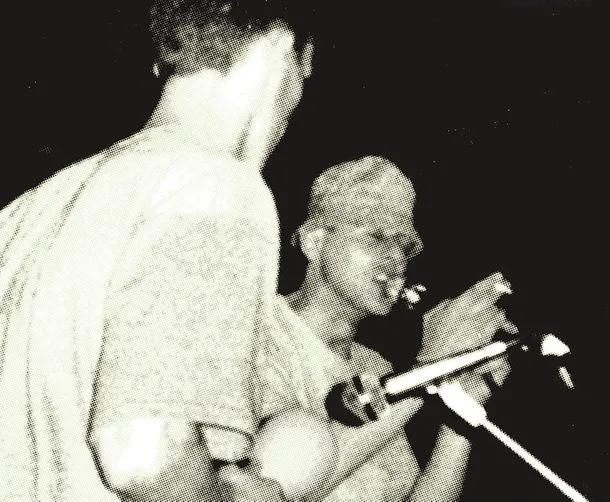 Happy Mondays at the Buzz Club, West End Centre. 3 July 1987. Photo by Philip Hutchinson