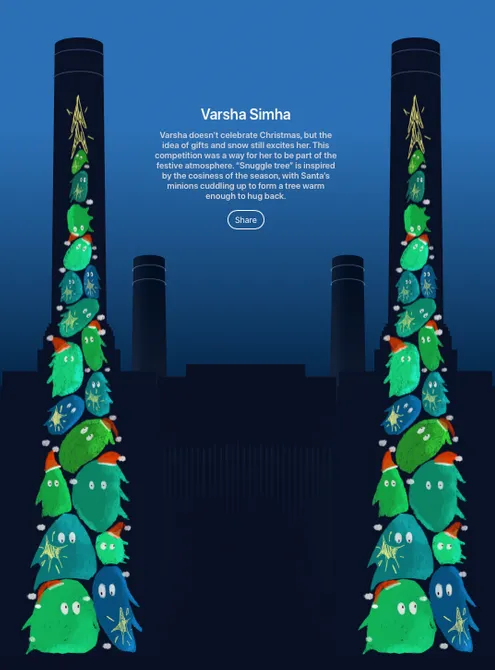 Apple unveils iPad-designed Christmas trees lighting up Battersea Power Station