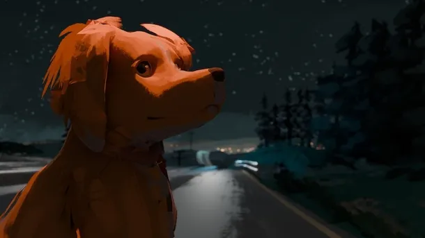 The Dog. Film still from 'Before Lights Out' by BA Hons Animation graduate James