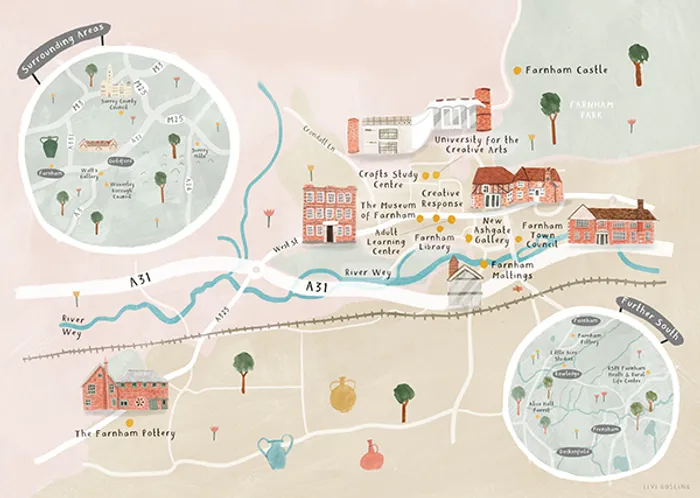 Farnham Craft Town Map