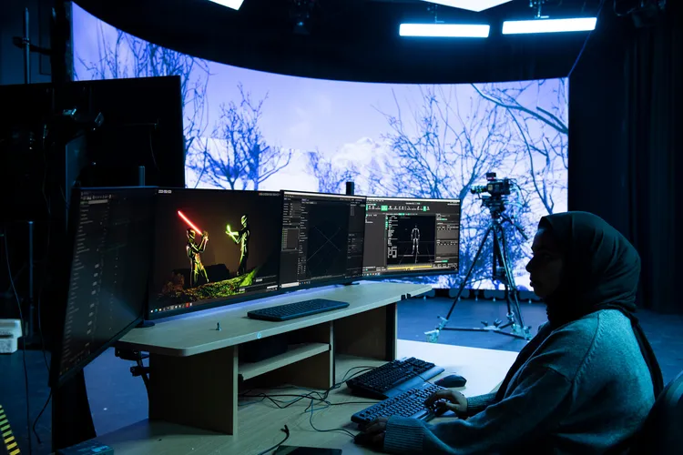 VR motion capture film studio, UCA Farnham