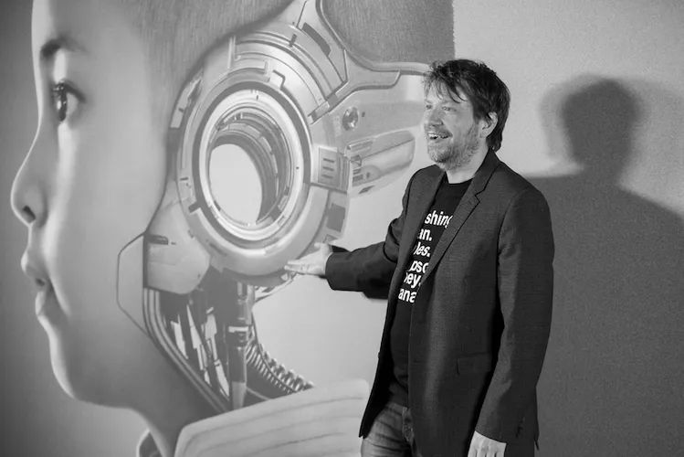 Gareth Edwards at the premiere of The Creator