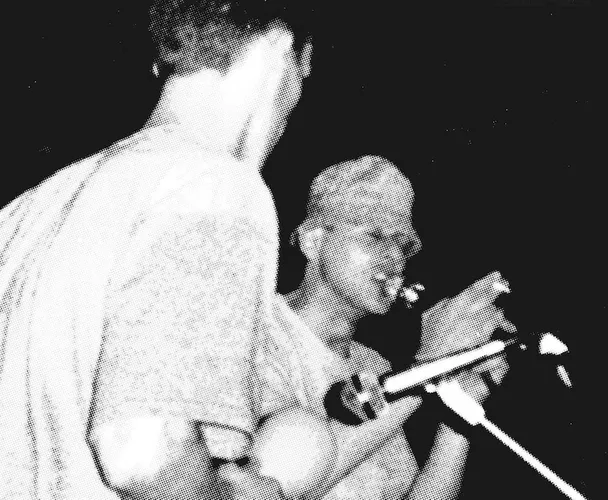 Happy Mondays at the Buzz Club, West End Centre. 3 July 1987. Photo by Philip Hutchinson
