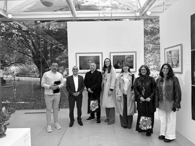 UCA hosts EUNIC EU delegation. UCA's Professor Anastasios Maragiannis, Pro Vice-Chancellor Creative Education, far left.