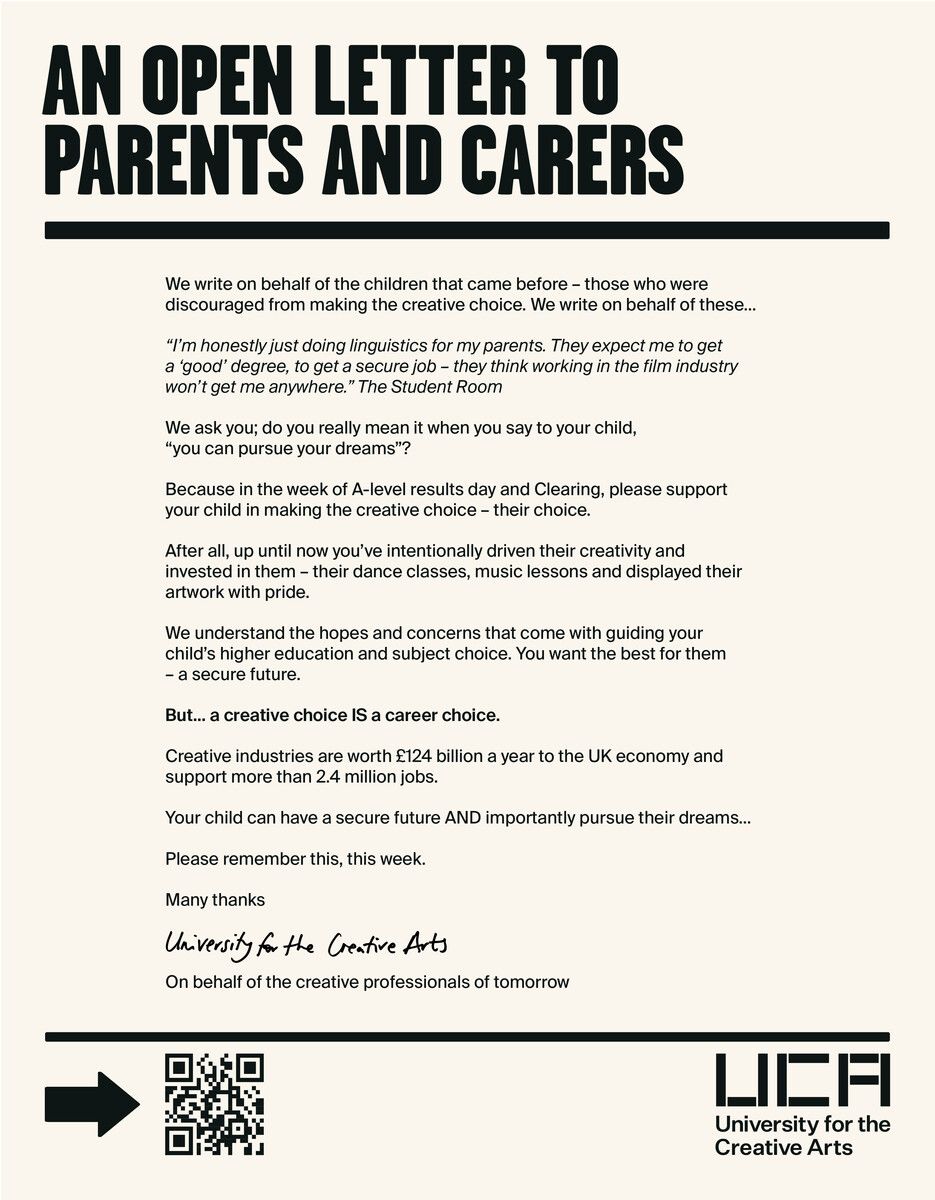 A copy of the open letter to parents & carers