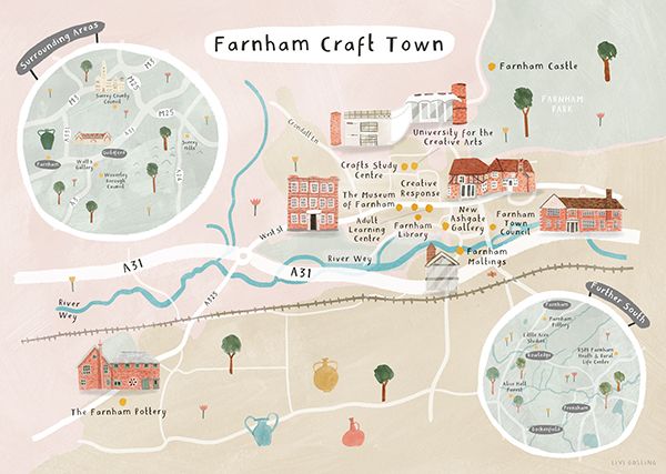 Farnham Craft Month, map