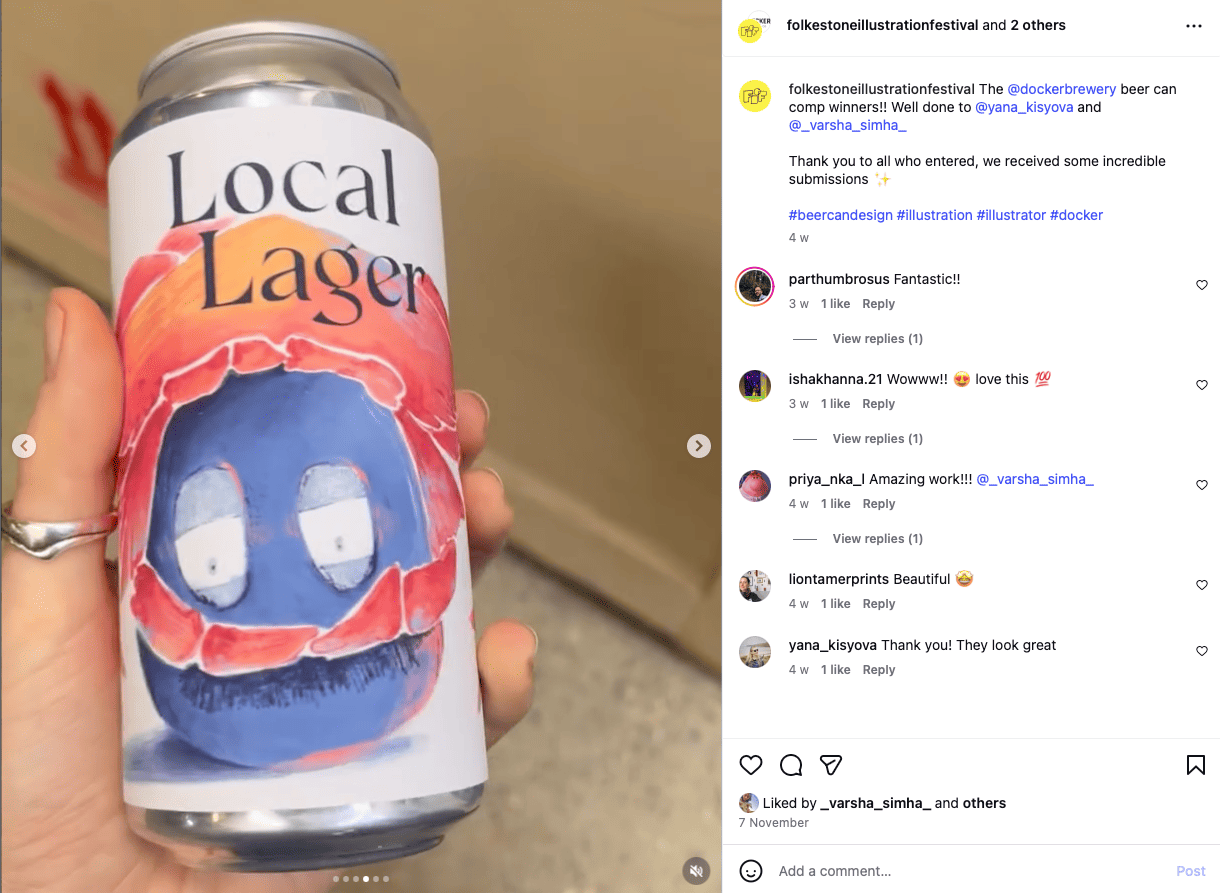 Varsha Simha's winning design of the Docker Brewery Company's Beer Can competition