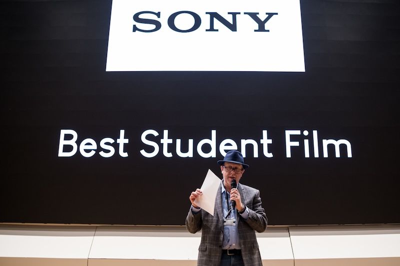 On behalf of Sony, Chris Nicholson presents the Sony Camera Award and Sony Director Award