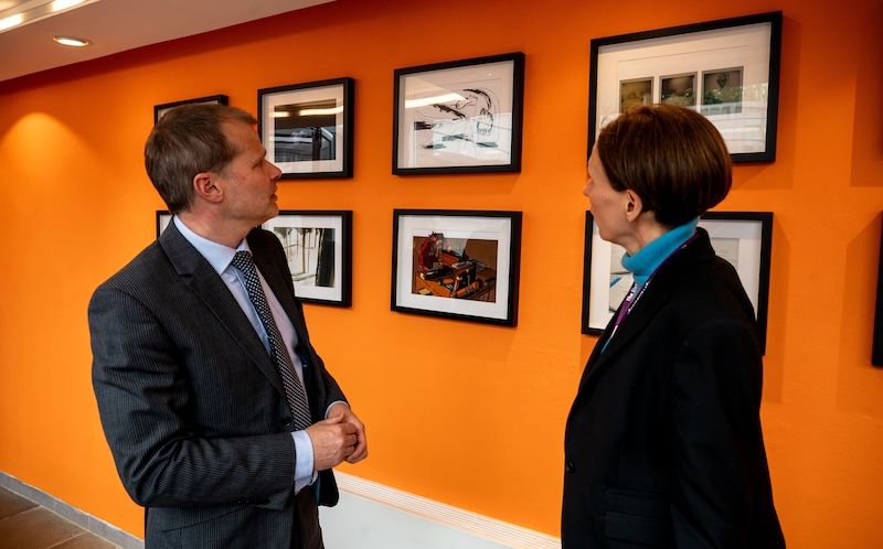 Zoe Smallman Principal of Farnborough Sixth Form College and Mark Ellul UCA Joint Vice-Chancellor