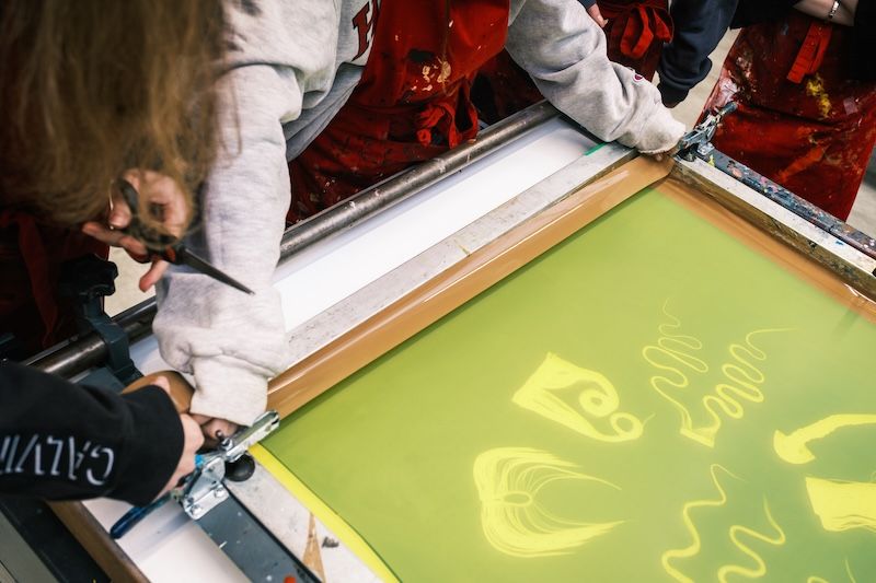 Screen printing at UCA