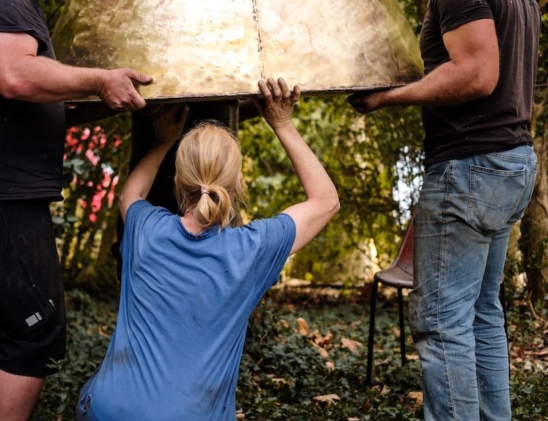 'A Hand's Turn', public art installation. By Natalie Bradwell and Livia Spinolo