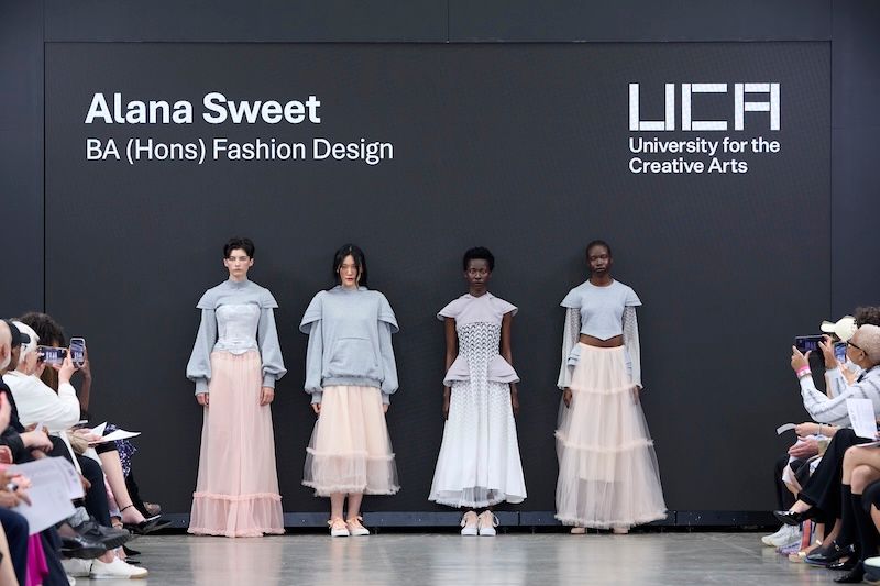 UCA Epsom Catwalk at GFW 2026. Collection by Alana Sweet BA (Hons) Fashion Design