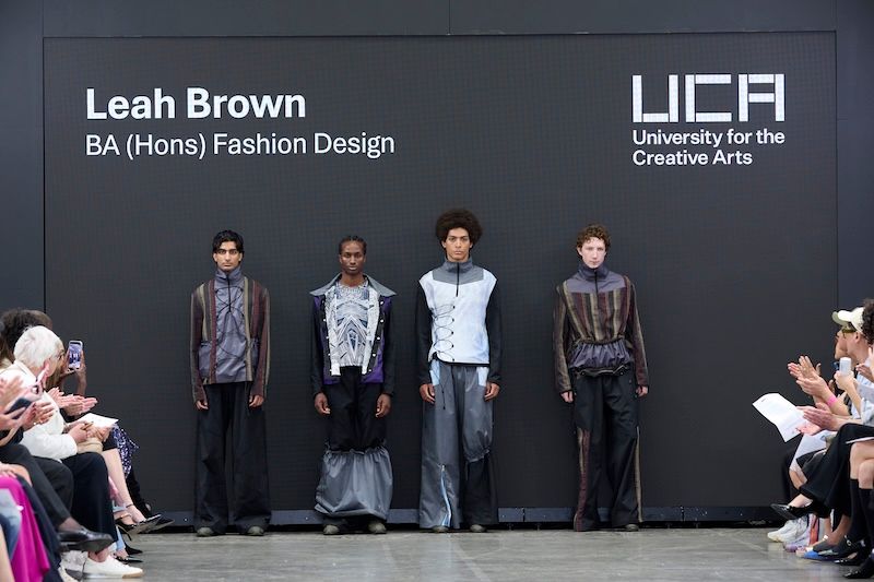 UCA Epsom Catwalk at GFW 2026. Collection by Leah Brown BA (Hons) Fashion Design