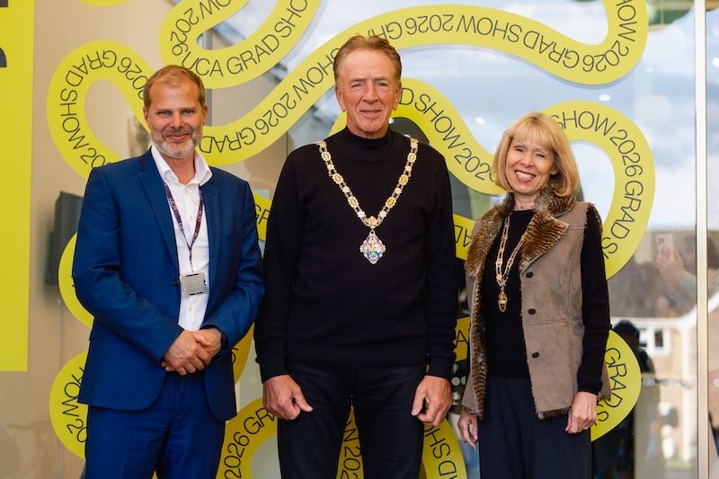 UCA Joint Vice-Chancellor, Mark Ellul and the Mayor and Mayoress of Farnham