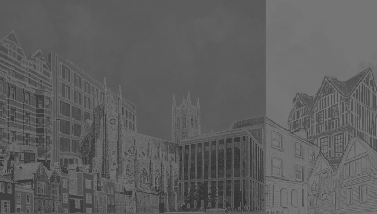 Black and white buildings of Canterbury